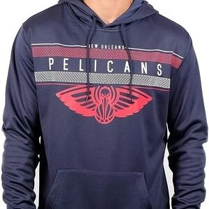 New Orleans Pelicans Men's MEDIUM Navy Blue Hooded Sweatshirt Hoodie NBA